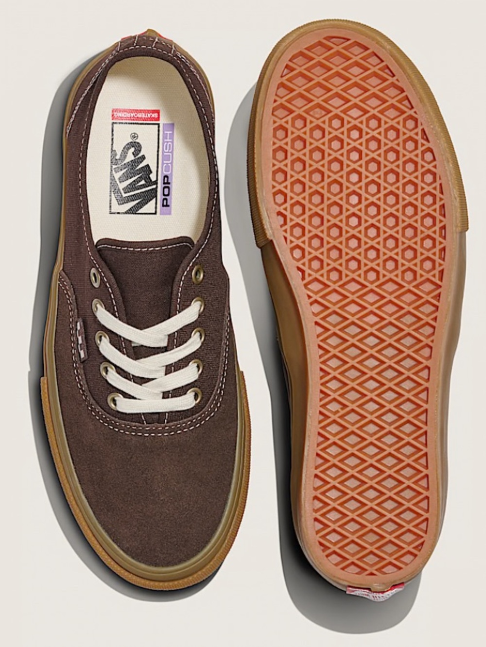 Vans Skate Authentic Brown Canvas/Gum Skater Sneakers Men’s Size 10.5 (NWOT) - Picture 16 of 16